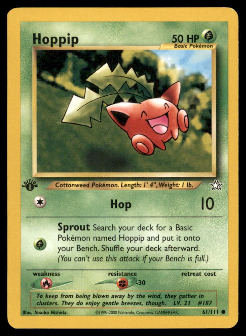 Hoppip 61/111 Neo Genesis Pokemon Card 1st Edition: We offer combined shipping on multiple items. Buyers may also arrange their own shipping. LiveShipping is a separate and independent option for shipping that is NOT a part of the auction house or thei