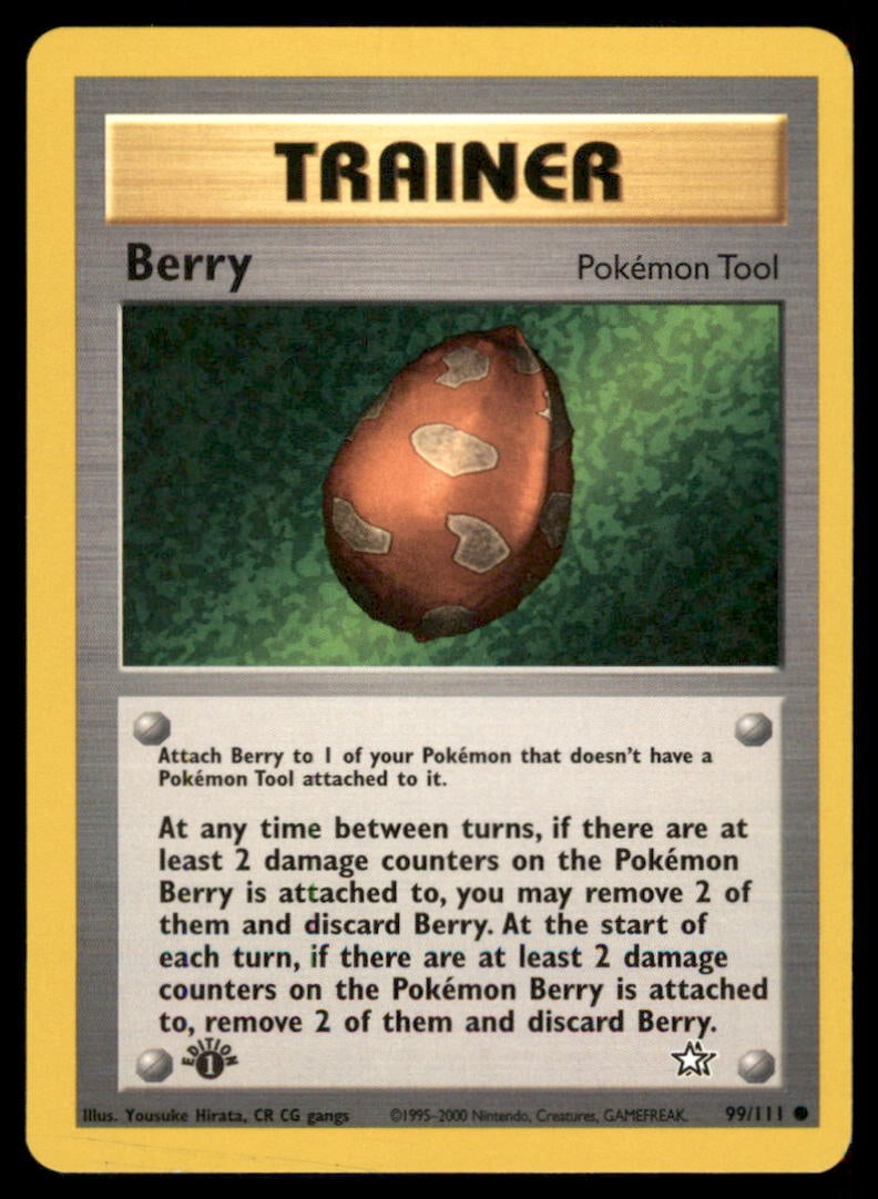 Berry 99/111 Neo Genesis Pokemon Card 1st Edition: We offer combined shipping on multiple items. Buyers may also arrange their own shipping. LiveShipping is a separate and independent option for shipping that is NOT a part of the auction house or thei