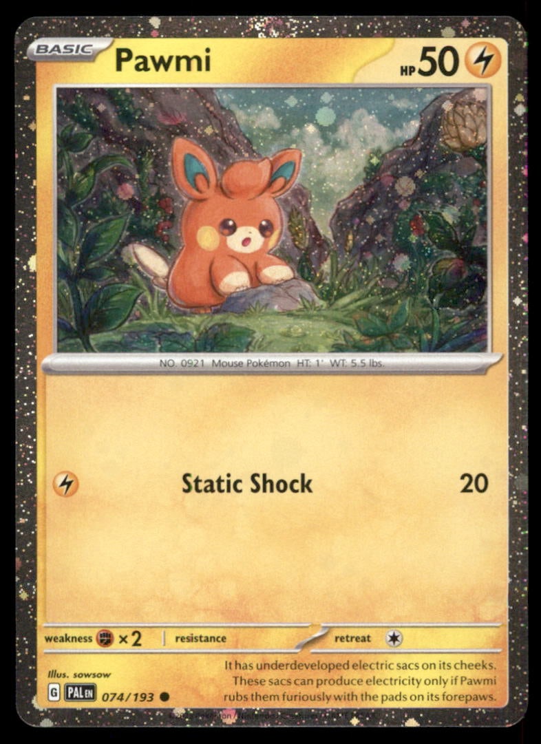 Pawmi 074/193 Paldea Evolved Pokemon Card: We offer combined shipping on multiple items. Buyers may also arrange their own shipping. LiveShipping is a separate and independent option for shipping that is NOT a part of the auction house or thei