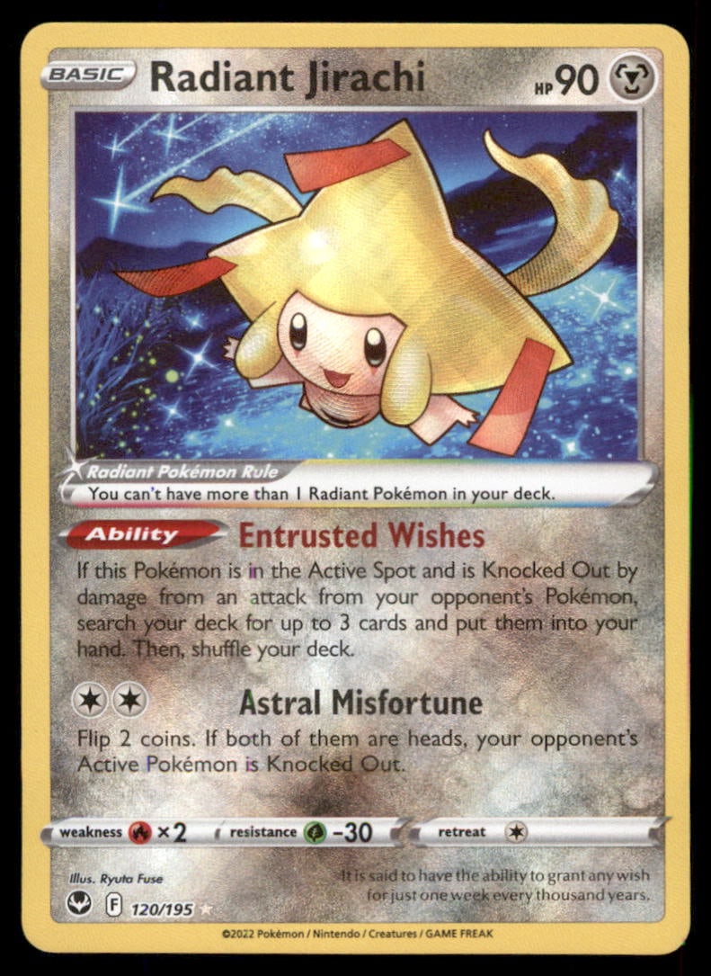 Radiant Jirachi 120/195 Silver Tempest Pokemon Card: We offer combined shipping on multiple items. Buyers may also arrange their own shipping. LiveShipping is a separate and independent option for shipping that is NOT a part of the auction house or thei