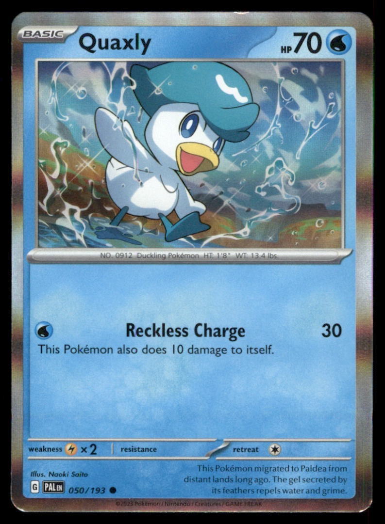 Quaxly 050/193 Paldea Evolved Pokemon Card: We offer combined shipping on multiple items. Buyers may also arrange their own shipping. LiveShipping is a separate and independent option for shipping that is NOT a part of the auction house or thei