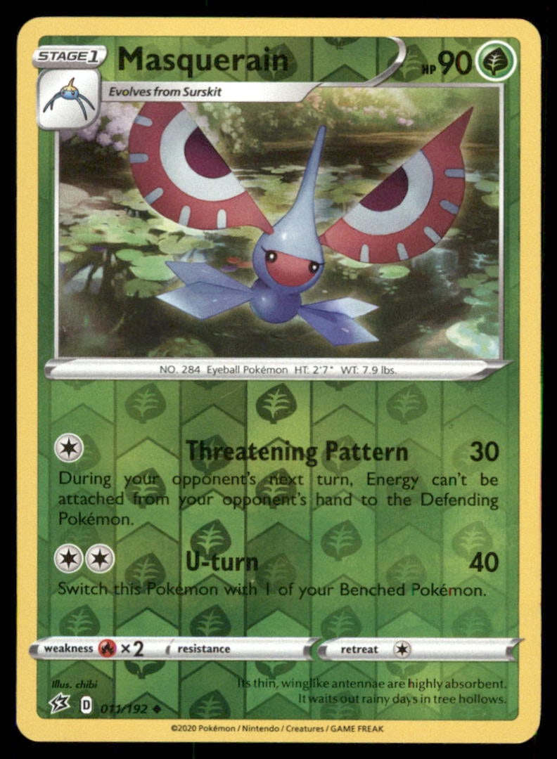 Masquerain 011/192 Rebel Clash Pokemon Card Reverse Holo: We offer combined shipping on multiple items. Buyers may also arrange their own shipping. LiveShipping is a separate and independent option for shipping that is NOT a part of the auction house or thei
