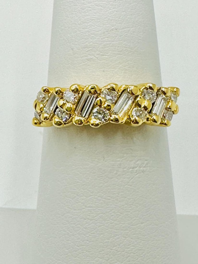 14KT Yellow Gold Natural Diamond Ring # 2019 (1 of 3)