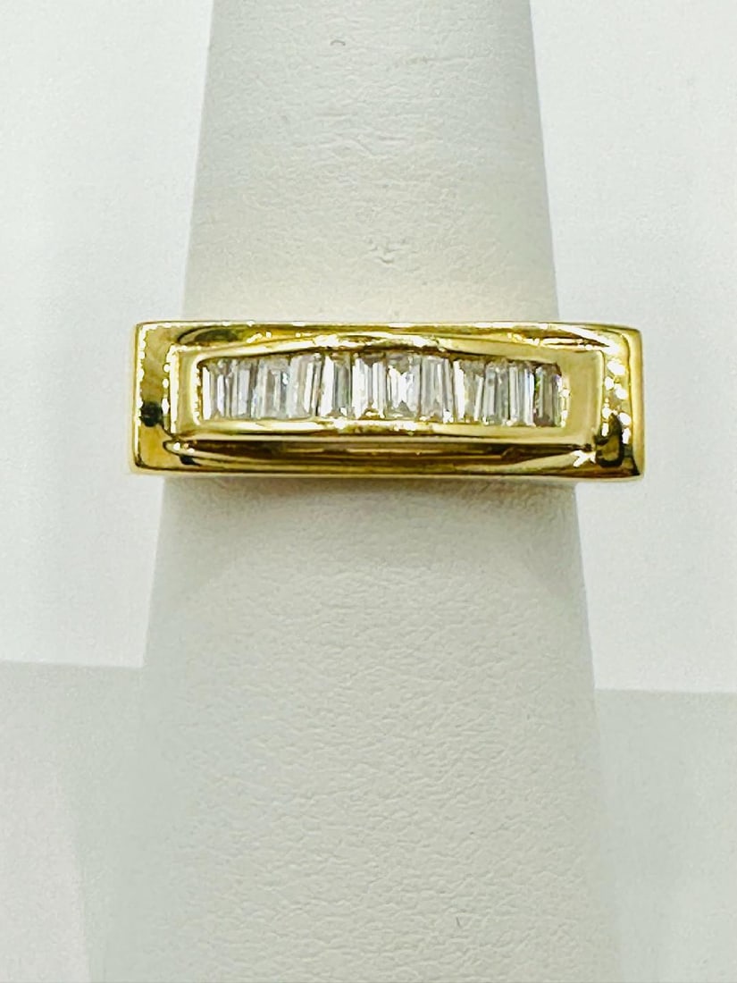 14KT Yellow Gold Natural Diamond Ring # 2020 (1 of 3)