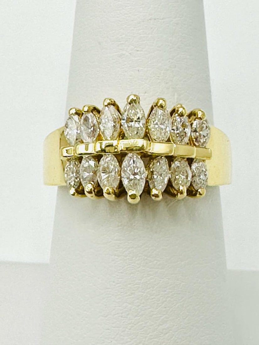 14KT Yellow Gold Natural Diamond Ring # 2027 (1 of 3)