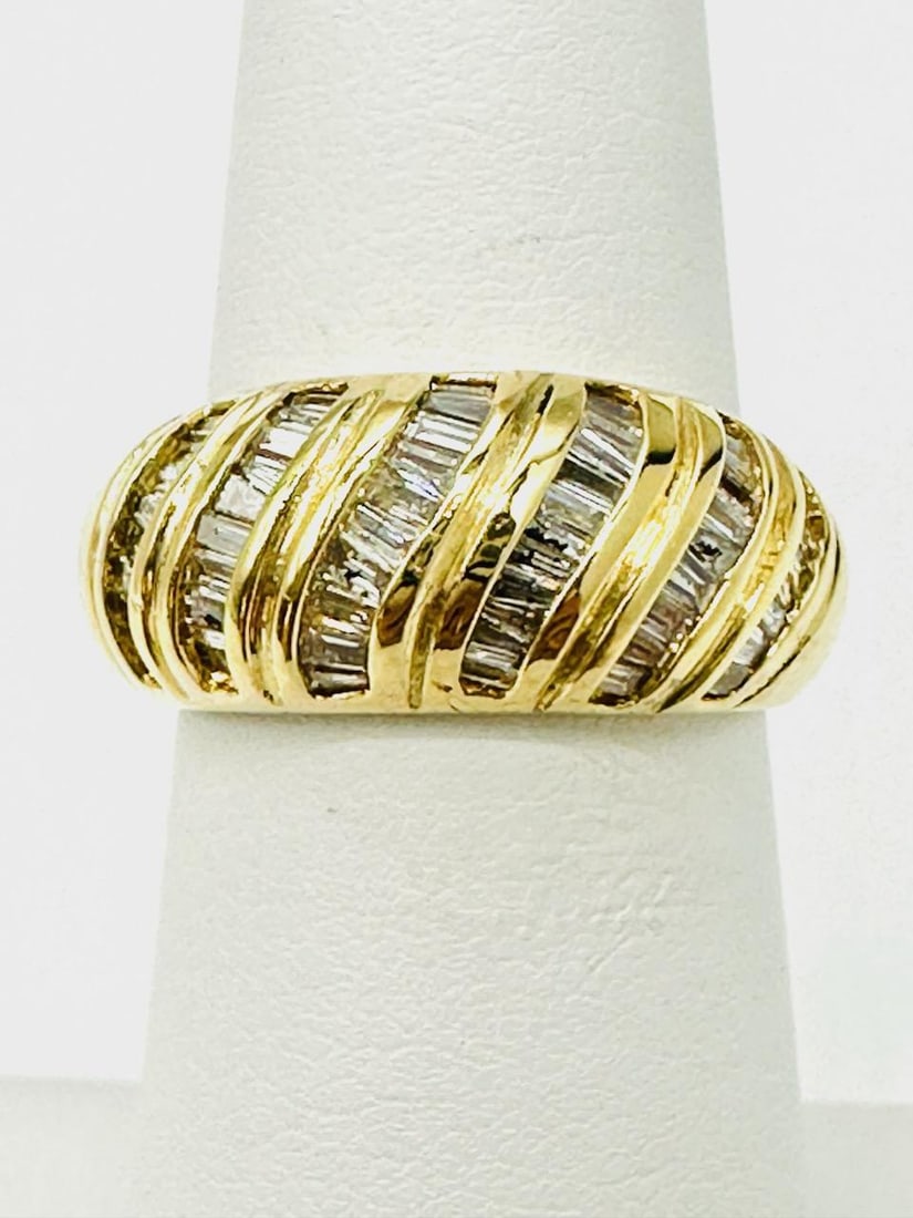 14KT Yellow Gold Natural Diamond Ring # 2035 (1 of 3)