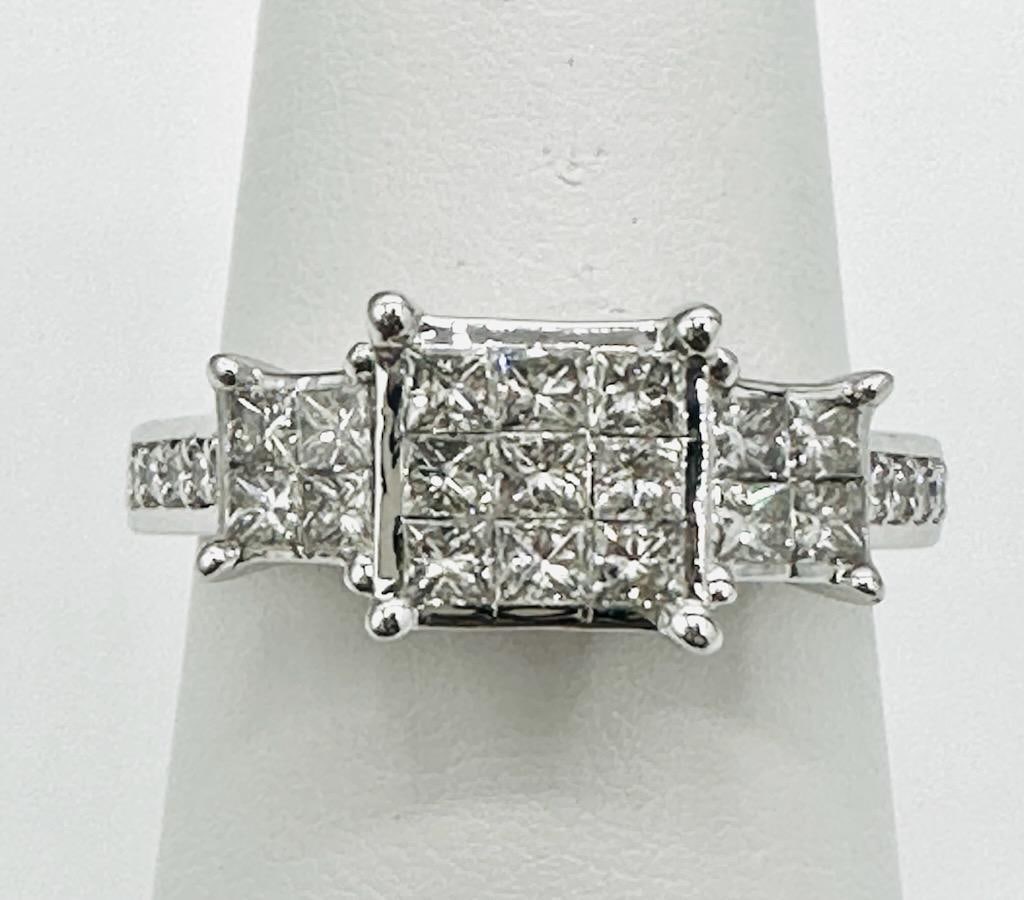 14KT White Gold Natural Diamond Ring # 2111 (1 of 4)