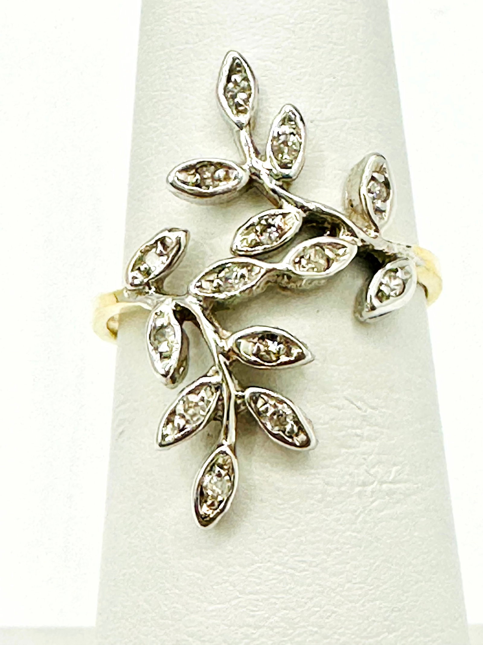Natural Diamond Ring, 14KT Yellow and White Gold # 2223 (1 of 4)