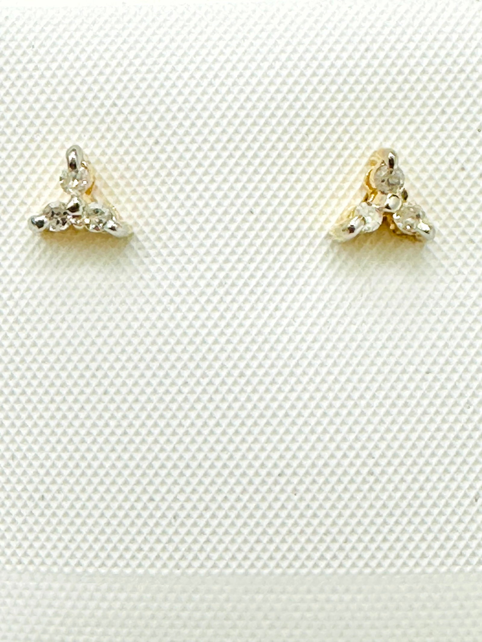 Pair of Natural Diamond Studs Earrings, 14KT Yellow Gold # 2264 (1 of 4)