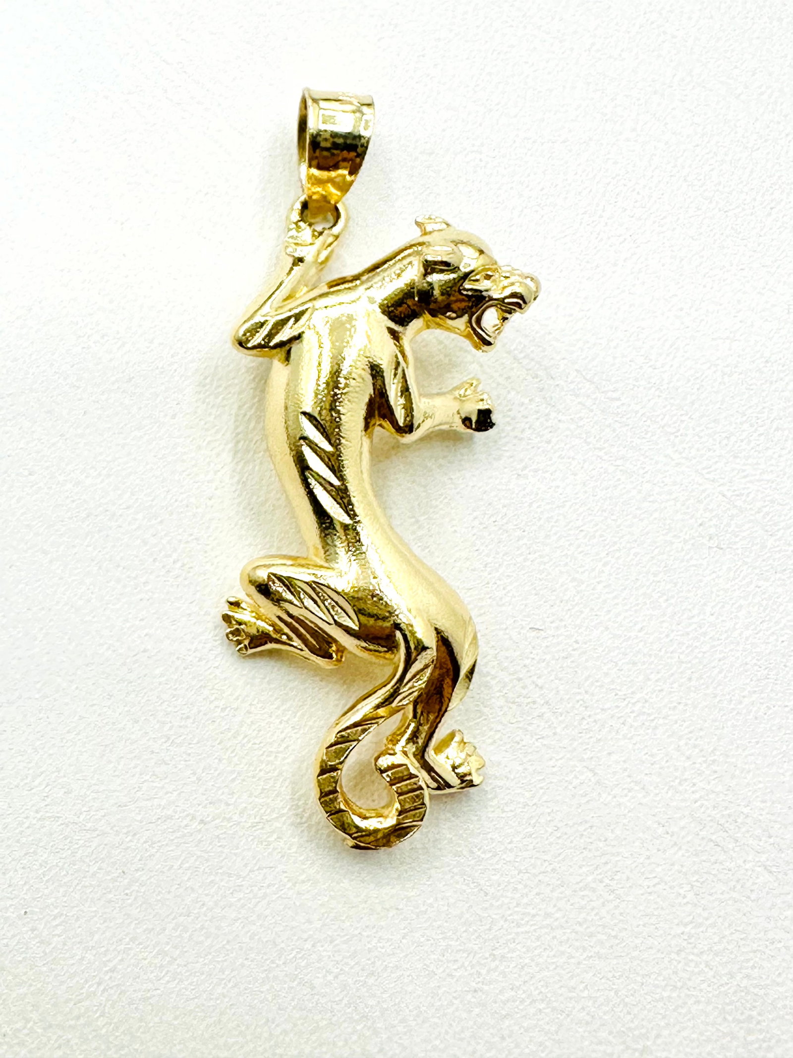 14KT Yellow Gold Panther Pendant # 2275 (1 of 4)