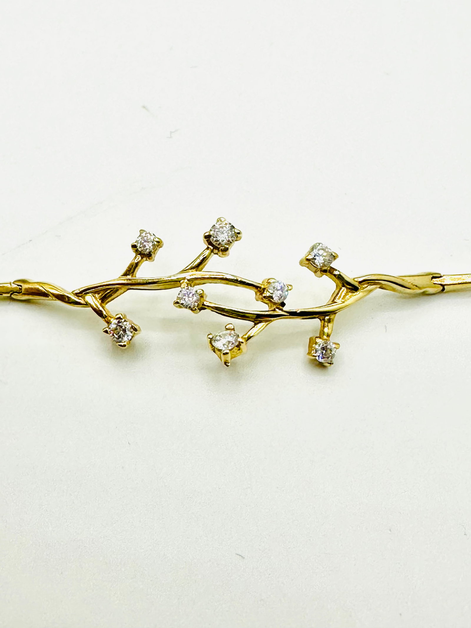 14KT Yellow Gold with Cubic Zirconia Bracelet # 2279: # 2279 14KT Yellow Gold with Cubic Zirconia Bracelet 7.5” with lobster lock. Bracelet Weight: 5.30 Grams
