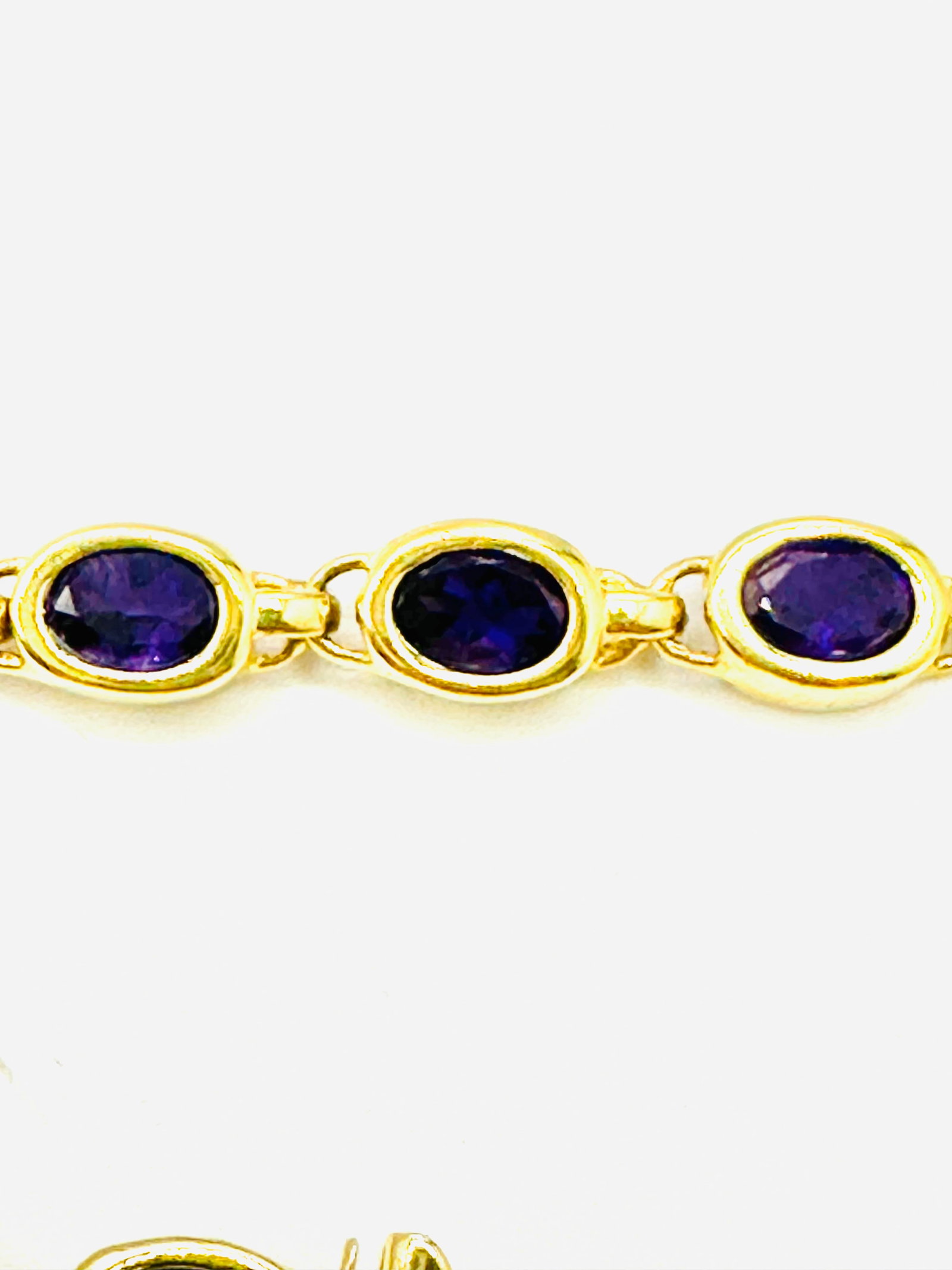 14KT Yellow Gold Amethyst Bracelet # 2294 (1 of 4)