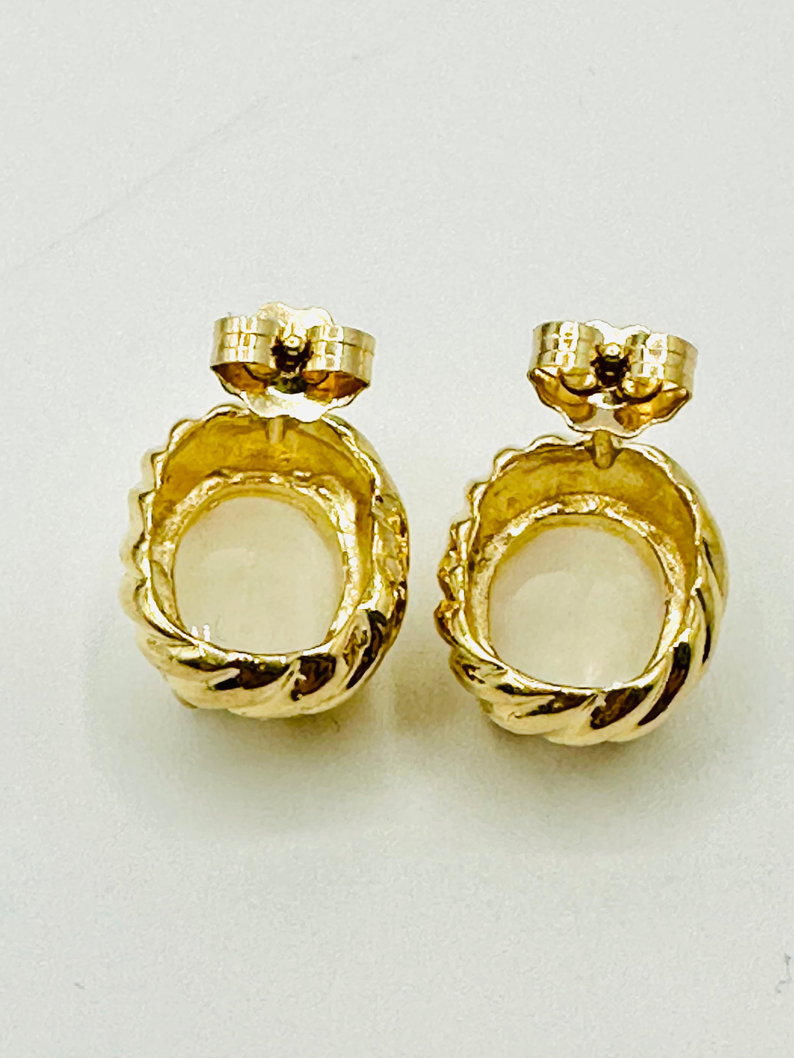 Pair of Natural Opal Earrings, 14KT Yellow Gold # 2296 (1 of 4)