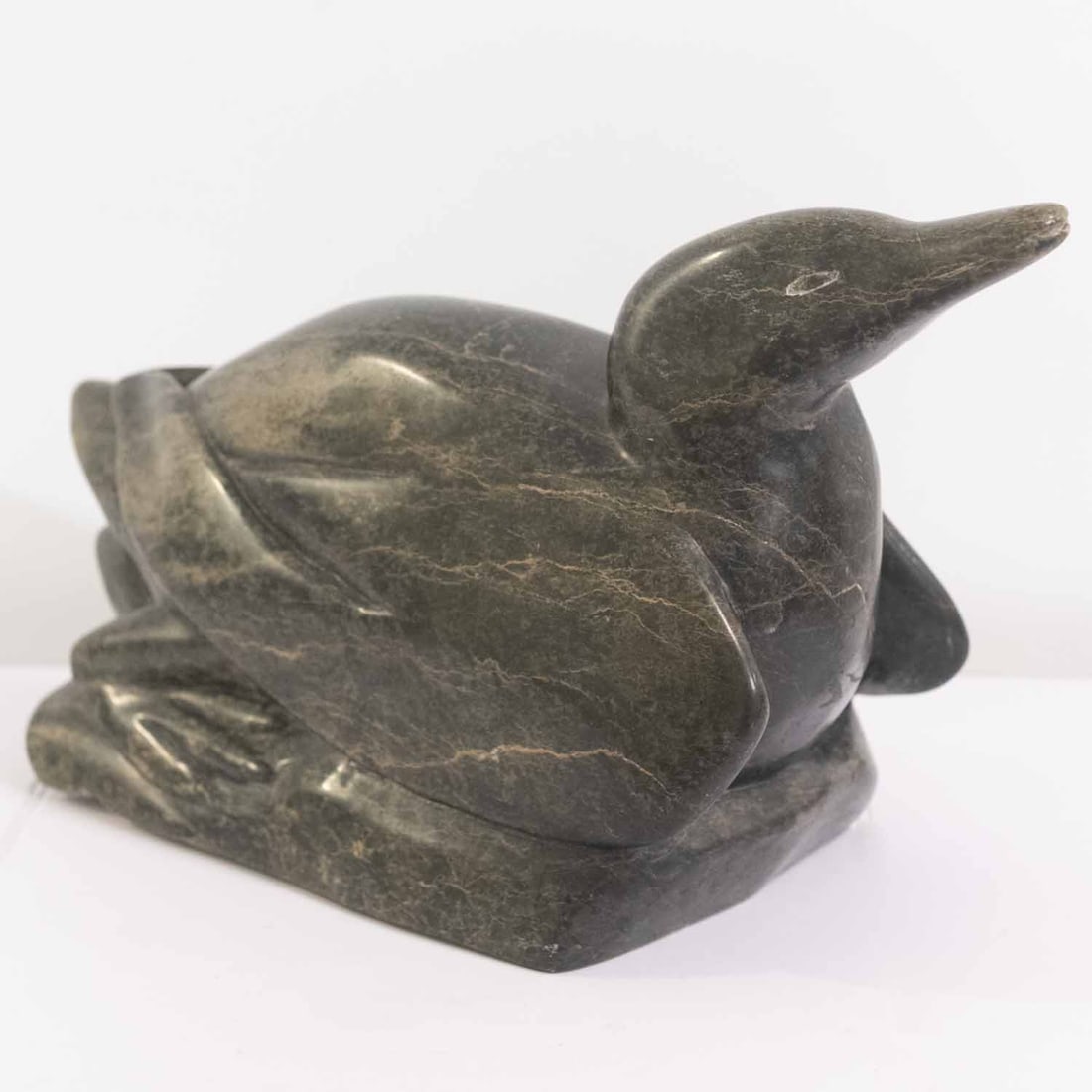Large Chinese Carved Jade Duck: Medium: Jade Size: 16.5x7.5x9.5 inches Age/Detail: Large Chinese Carved Condition: great overall, check photo for condition reference. Very Heavy Provenance: Collection from Estate in Williamsburg Liv