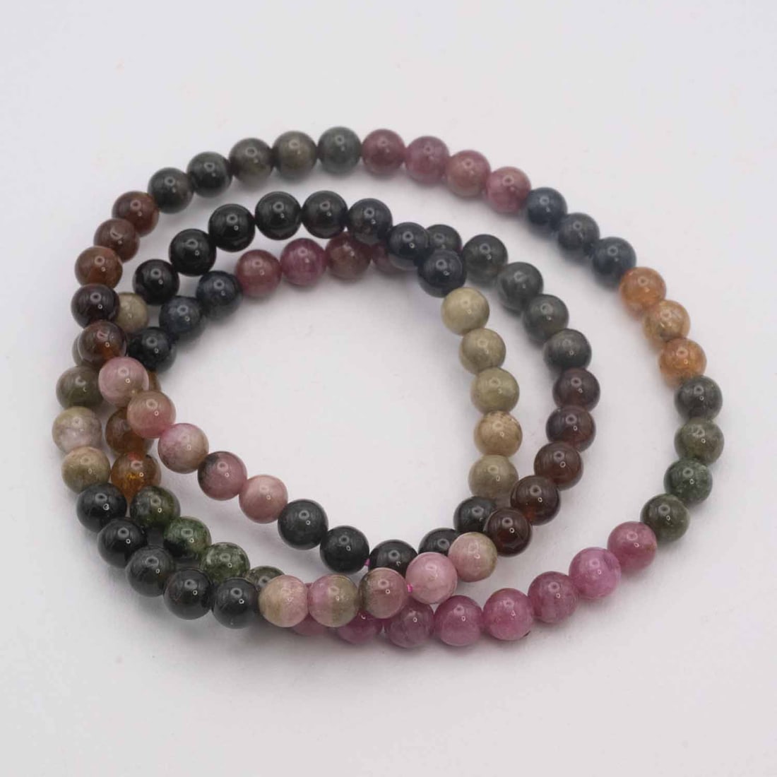 Natural Multi Color Tourmaline Bead Bracelet (1 of 4)
