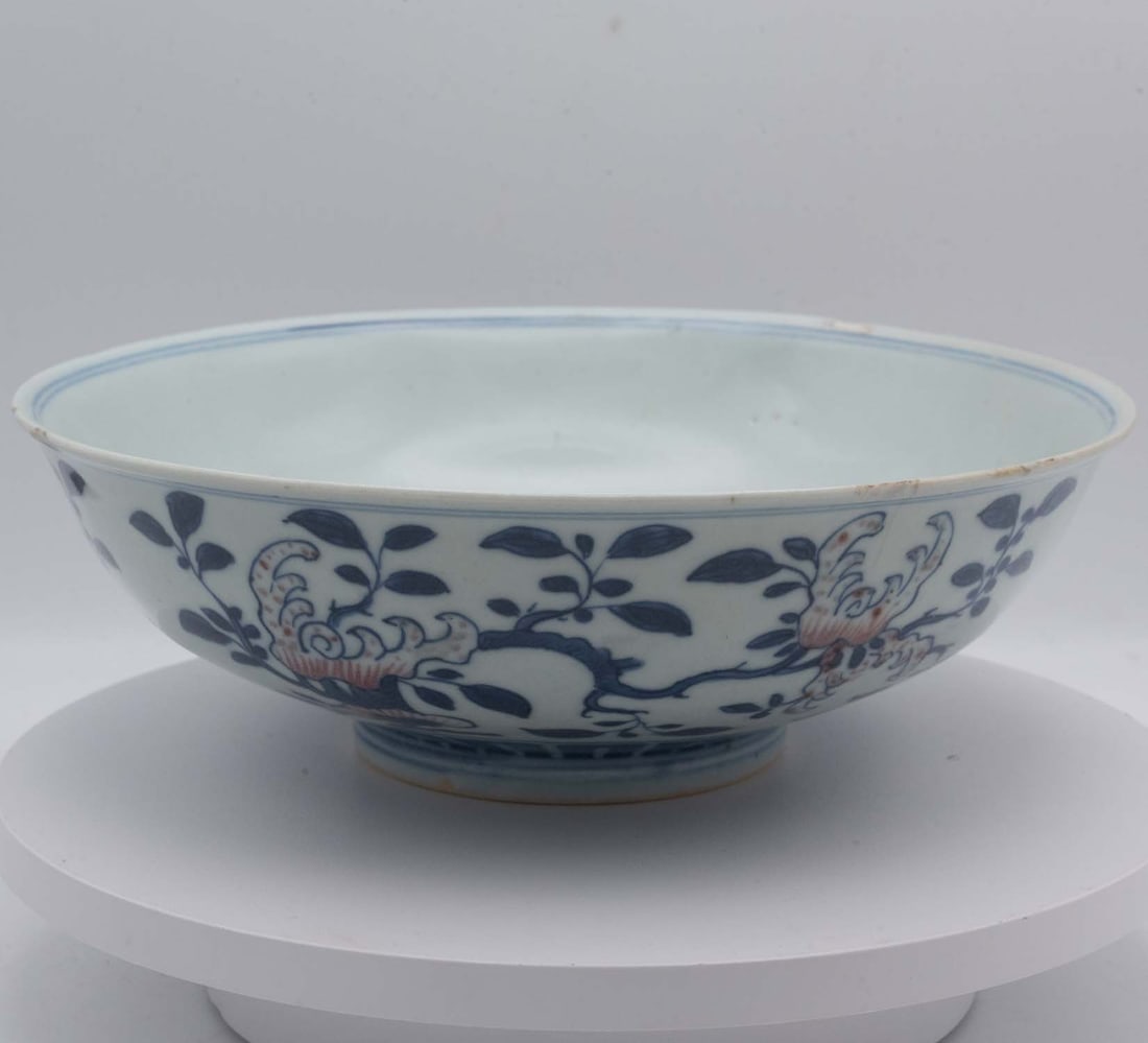 Antique Chinese Qing Dynasty JiaQing Period Blue And White Porcelain Bowl: Medium: Blue And White Porcelain Size: 8x8x2.5 inches Age/Detail: Antique Chinese Qing Dynasty JiaQing Period Condition: great overall, small chips, check photo for condition reference. Provenance: Co