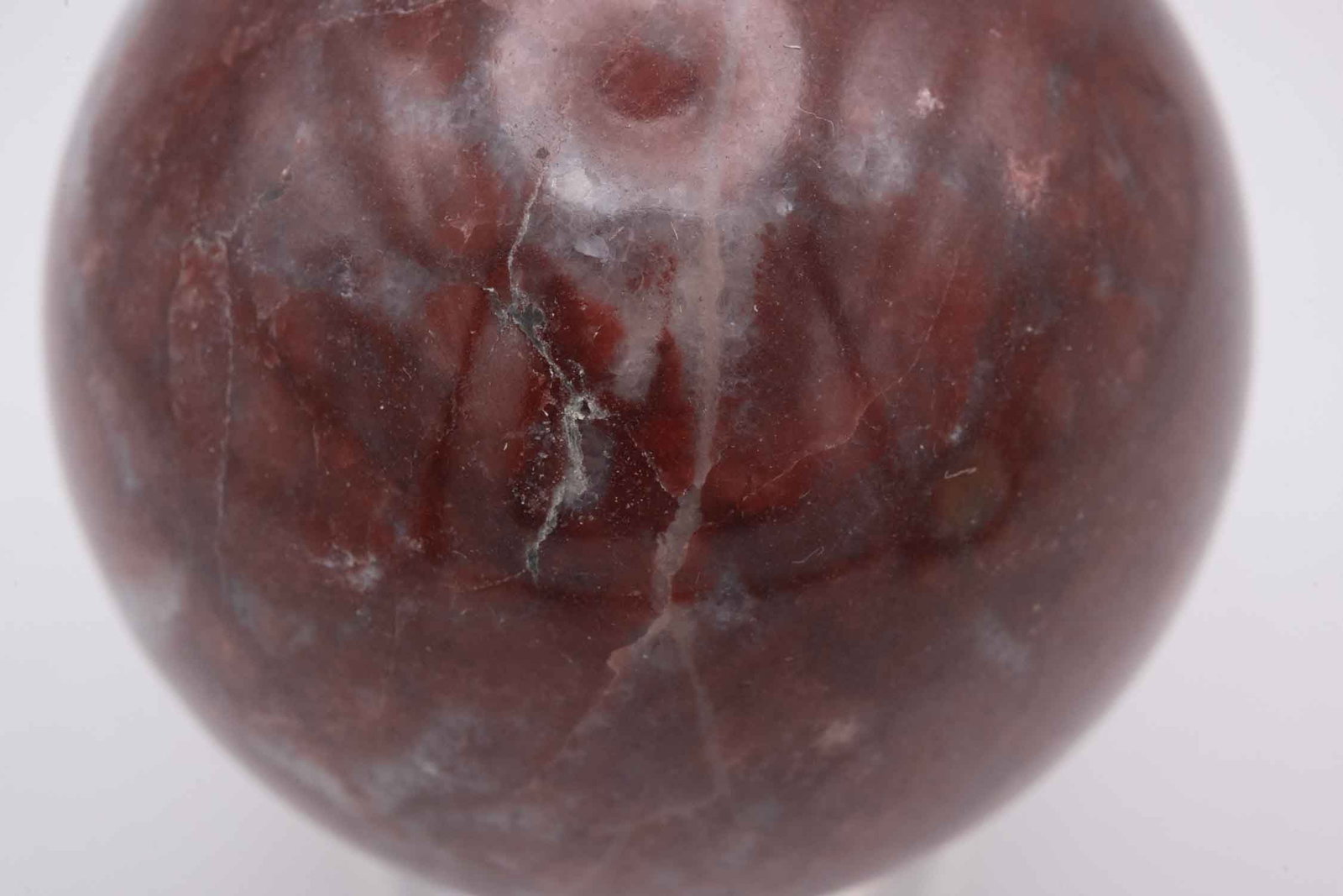 Red Jasper Sphere Sphere on Stand - 3