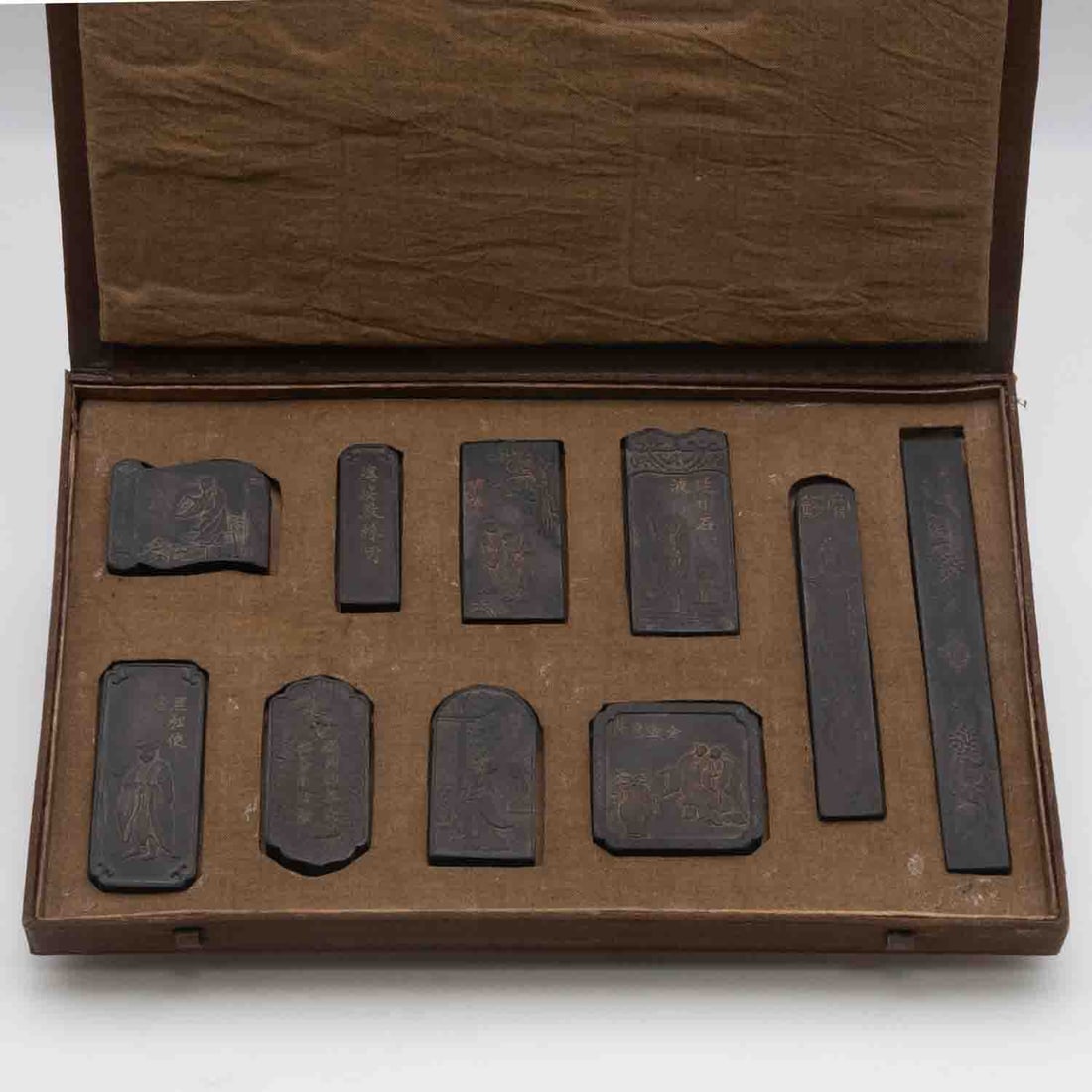 Antique Chinese Ink Stick Set With Box (1 of 8)