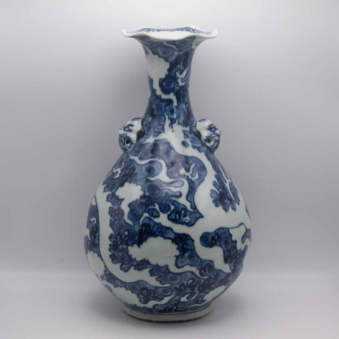 Early 20th Century Chinese Blue And White Porcelain Vase: Medium: Blue And White Porcelain Size: 7.5x7.5x13 inches Age/Detail: Early 20th Century Chinese Condition: great overall, check photo for condition reference. Provenance: Collection from Estate in