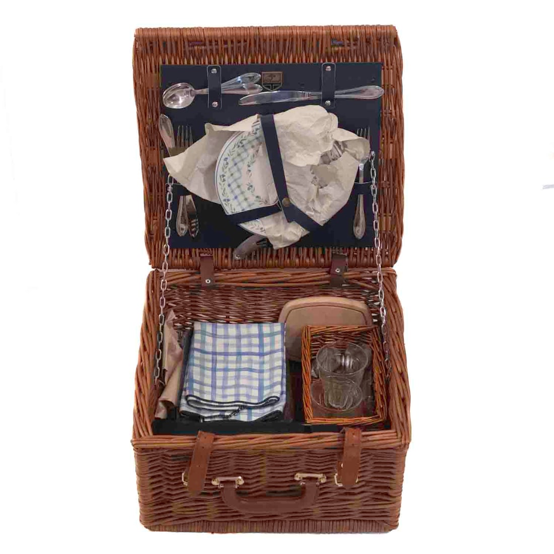 Picnic at Ascot Wicker Picnic Basket Set for Two (1 of 7)