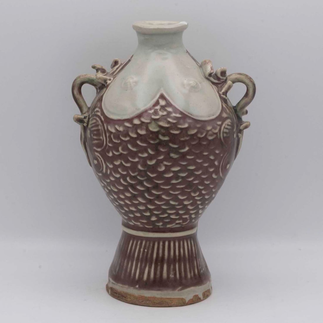 Antique Chinese Shiwan Style Porcelain Fish Form Vase (1 of 9)