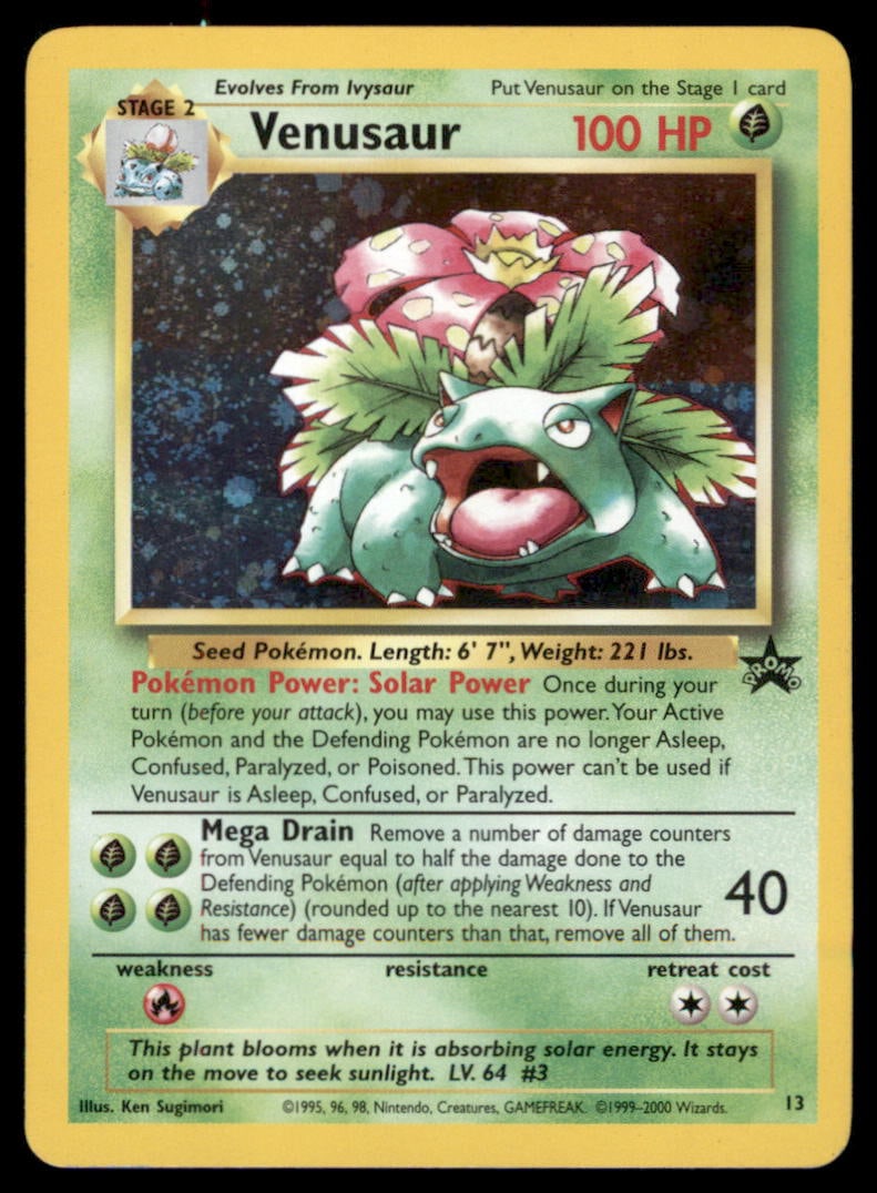 Venusaur 13 Wizards Black Star Promos Pokemon Card Holo (1 of 2)