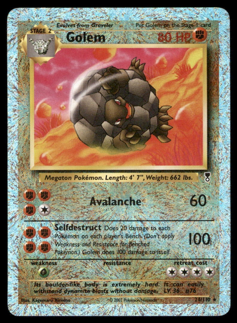 Golem 24/110 Legendary Collection Pokemon Card Reverse Holo (1 of 2)