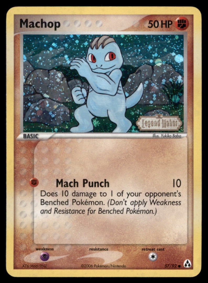 Machop 57/92 Legend Maker Pokemon Card Reverse Holo (1 of 2)