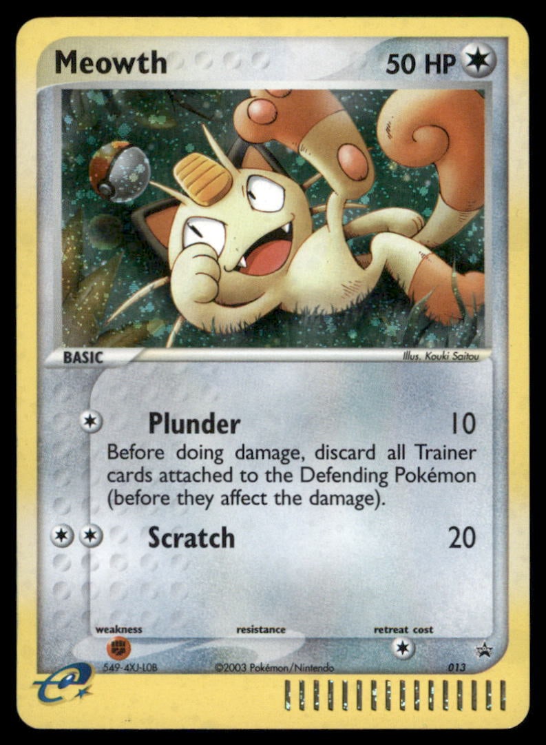 Meowth 013 Nintendo Black Star Promos Pokemon Card (1 of 2)