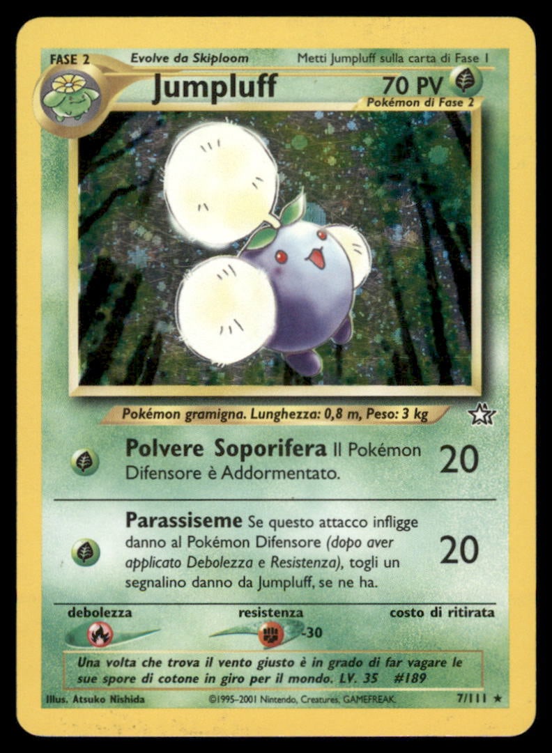 Jumpluff 7/111 Holo Neo Genesis Pokemon Card Unlimited Holo (1 of 2)