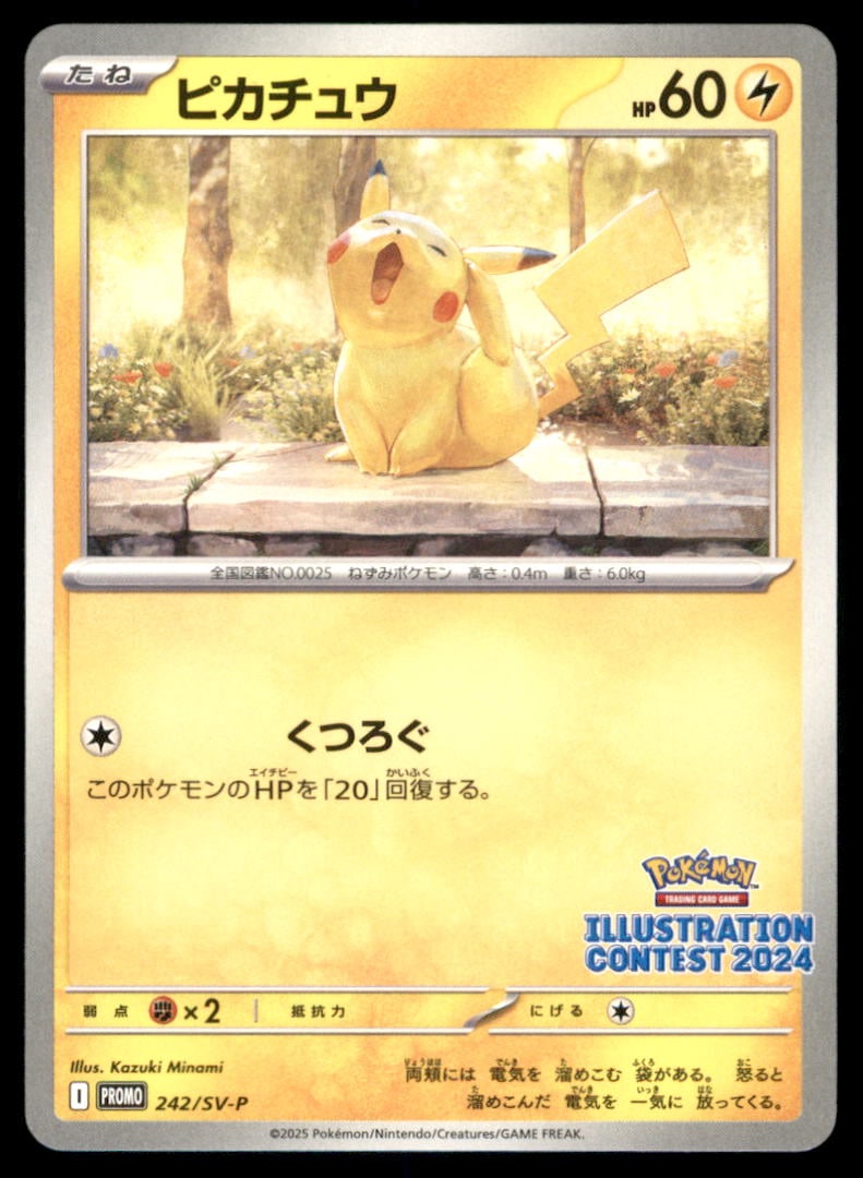 Pikachu 242 Illustration Contest Pokemon Card Japanese (1 of 2)