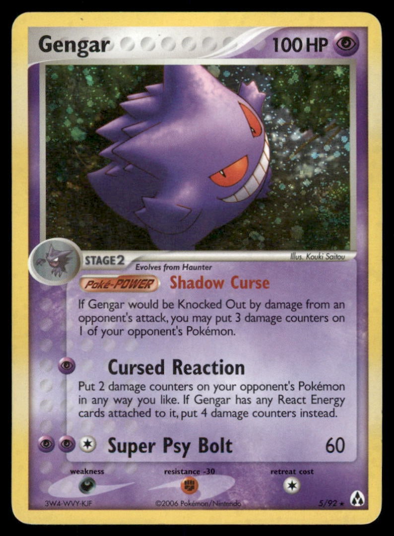Gengar 5/92 Holo Legend Maker Pokemon Card Holo (1 of 2)