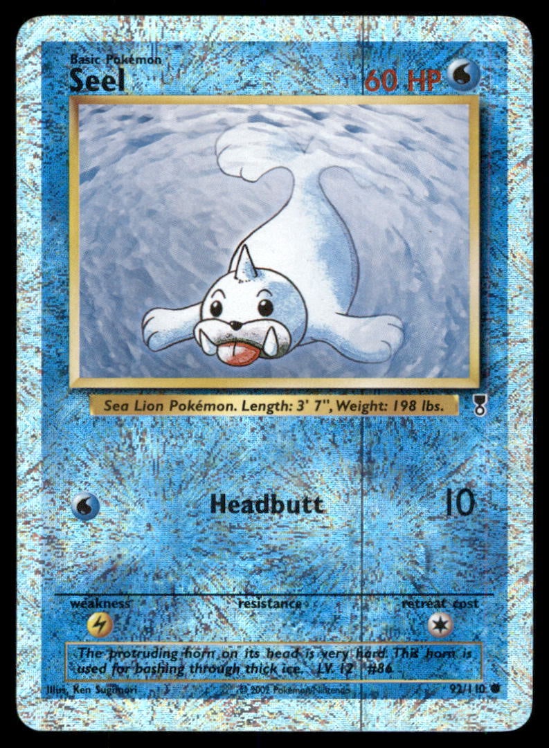 Seel 92/110 Legendary Collection Pokemon Card Reverse Holo: We offer combined shipping on multiple items. Buyers may also arrange their own shipping. LiveShipping is a separate and independent option for shipping that is NOT a part of the auction house or thei