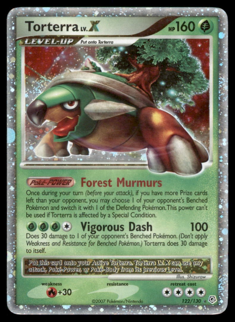 Torterra LV.X 122/130 Holo Diamond & Pearl Pokemon Card Holo: We offer combined shipping on multiple items. Buyers may also arrange their own shipping. LiveShipping is a separate and independent option for shipping that is NOT a part of the auction house or thei