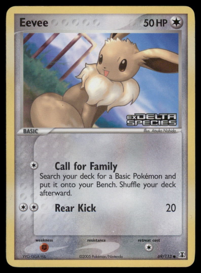 Eevee 69/113 Delta Species Pokemon Card Reverse Holo: We offer combined shipping on multiple items. Buyers may also arrange their own shipping. LiveShipping is a separate and independent option for shipping that is NOT a part of the auction house or thei
