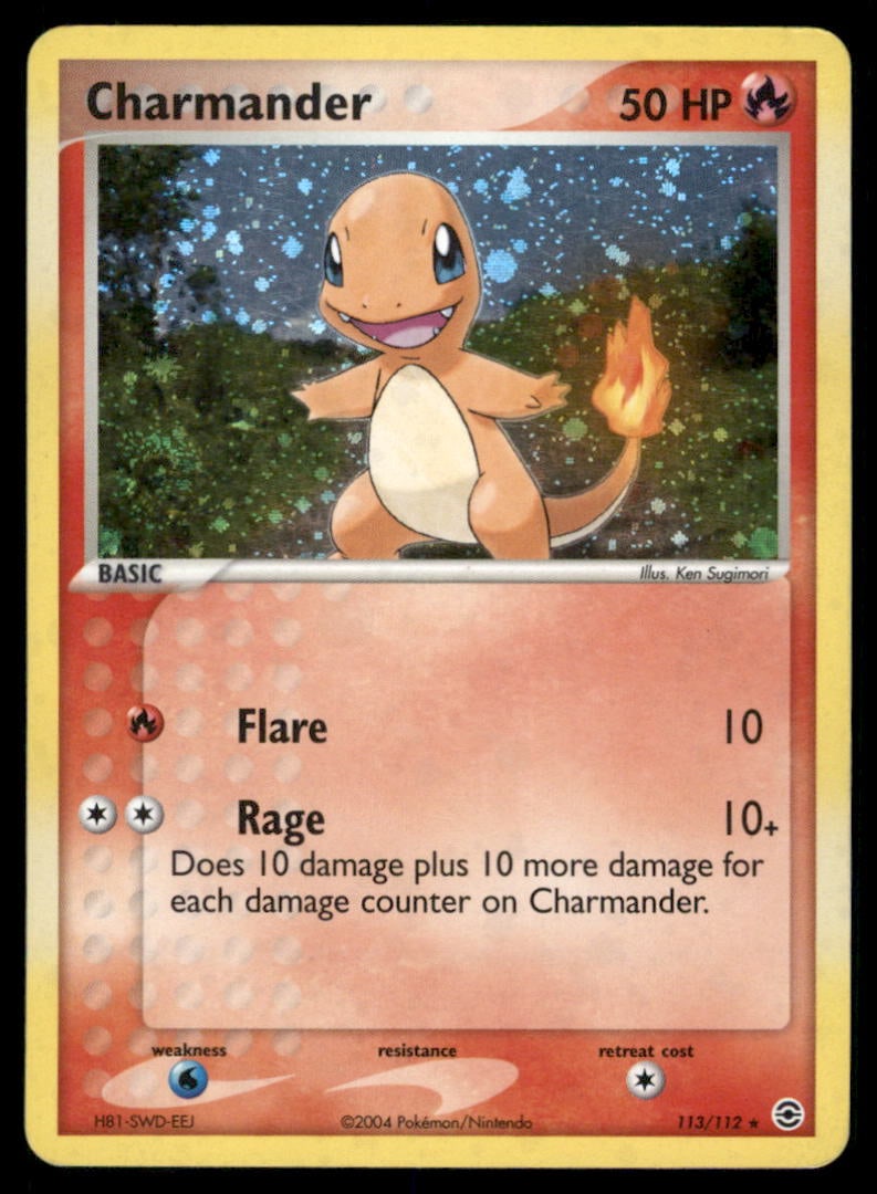 Charmander 113/112 FireRed & LeafGreen Pokemon Card Holo (1 of 2)