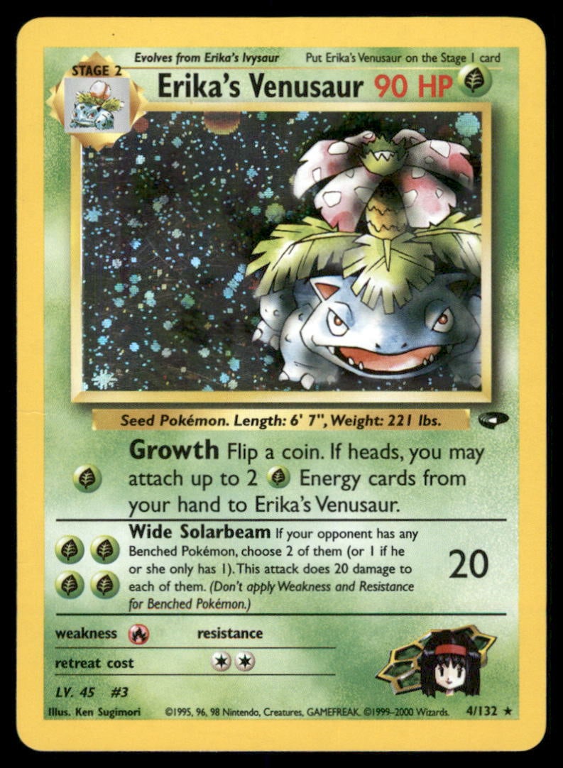 Erika's Venusaur 4/132 Holo Gym Challenge Pokemon Card Unlimited Holo (1 of 2)
