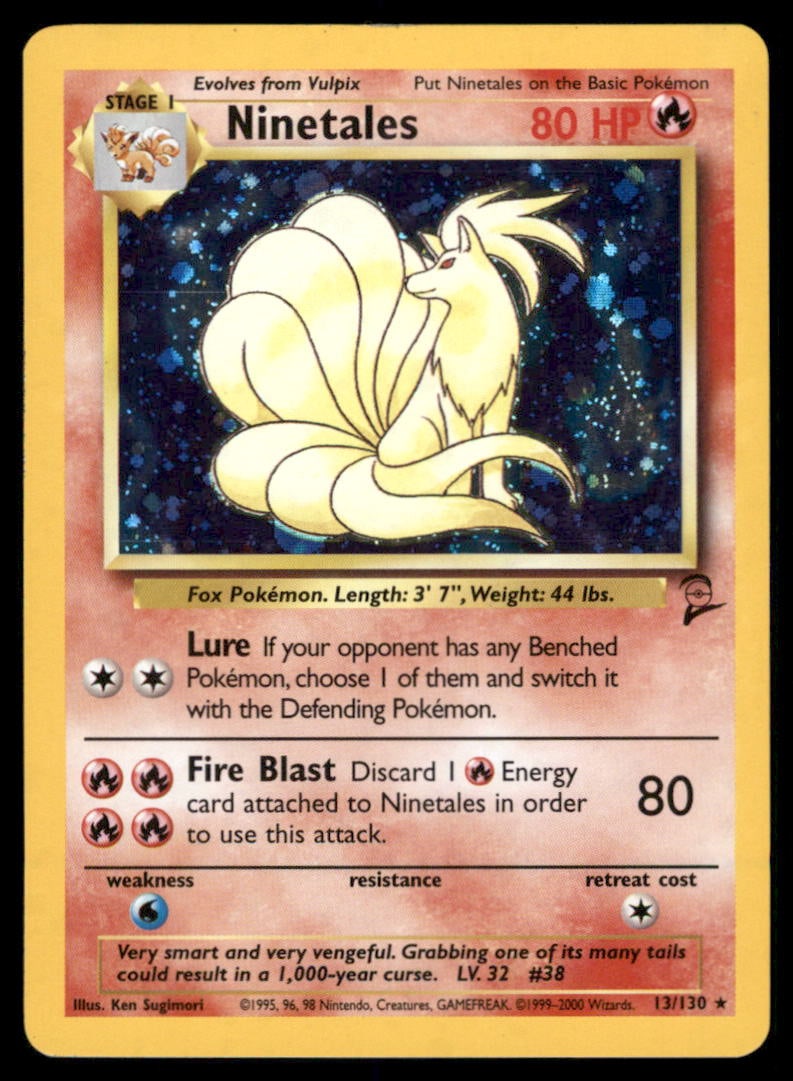 Ninetales 13/130 Holo Base Set 2 Pokemon Card Holo (1 of 2)