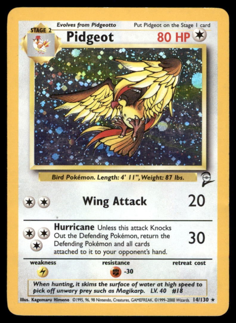 Pidgeot 14/130 Holo Base Set 2 Pokemon Card Holo: We offer combined shipping on multiple items. Buyers may also arrange their own shipping. LiveShipping is a separate and independent option for shipping that is NOT a part of the auction house or thei