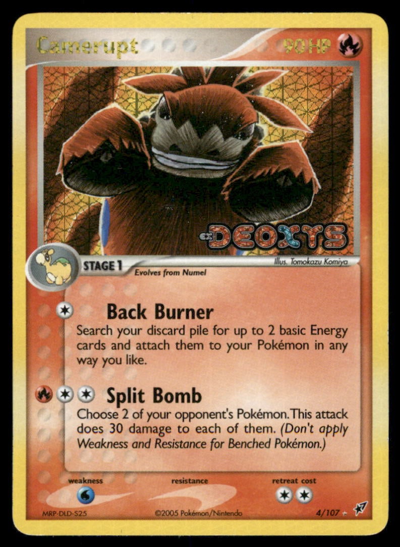 Camerupt 4/107 Holo Deoxys Pokemon Card Reverse Holo: We offer combined shipping on multiple items. Buyers may also arrange their own shipping. LiveShipping is a separate and independent option for shipping that is NOT a part of the auction house or thei