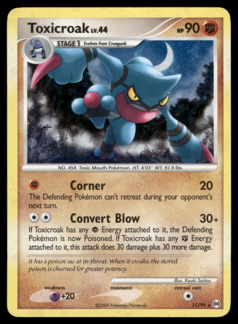 Toxicroak 11/99 Holo Arceus Pokemon Card Reverse Holo (1 of 2)