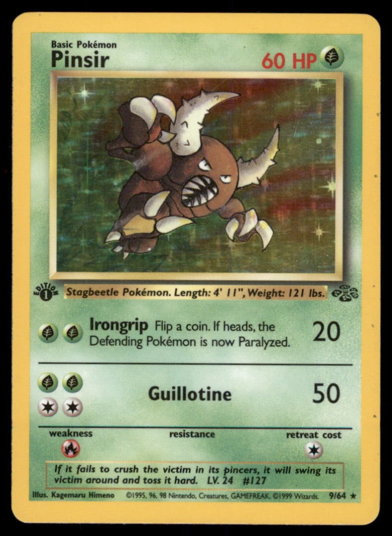 Pinsir 9/64 Holo Jungle Pokemon Card 1st Edition Holo (1 of 2)