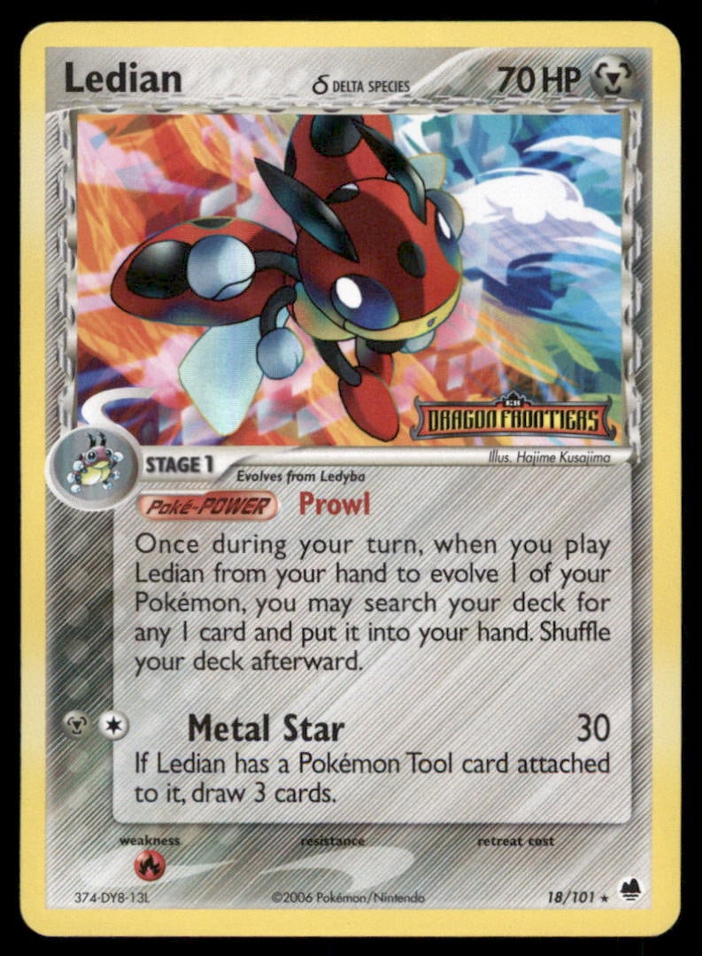 Ledian 18/101 Dragon Frontiers Pokemon Card Reverse Holo: We offer combined shipping on multiple items. Buyers may also arrange their own shipping. LiveShipping is a separate and independent option for shipping that is NOT a part of the auction house or thei