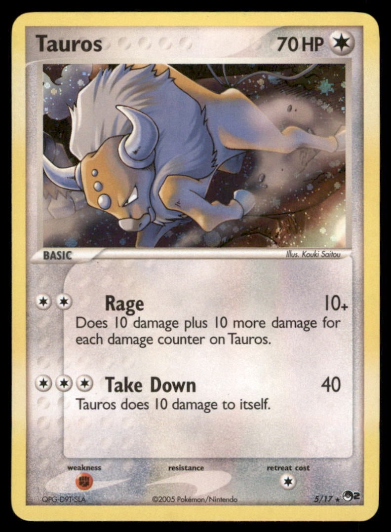 Tauros 5/17 POP Series 2 Pokemon Card Holo: We offer combined shipping on multiple items. Buyers may also arrange their own shipping. LiveShipping is a separate and independent option for shipping that is NOT a part of the auction house or thei