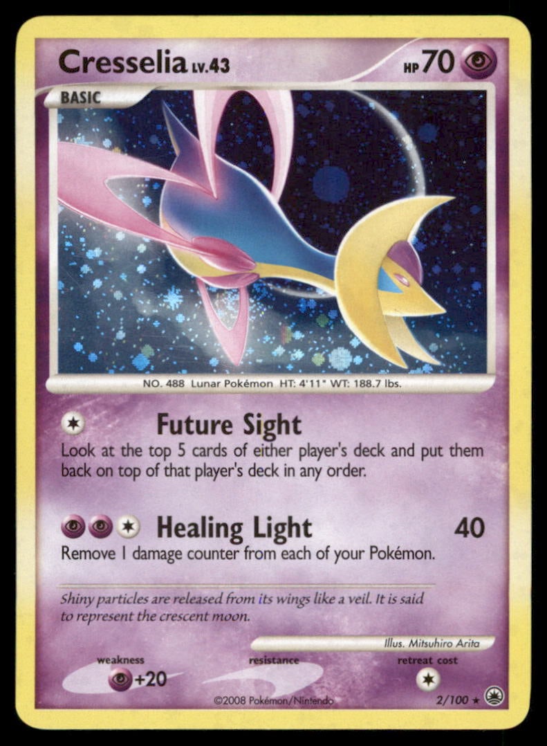 Cresselia 2/100 Holo Majestic Dawn Pokemon Card Holo (1 of 2)
