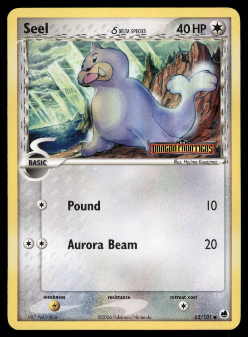 Seel 62/101 Dragon Frontiers Pokemon Card Reverse Holo (1 of 2)