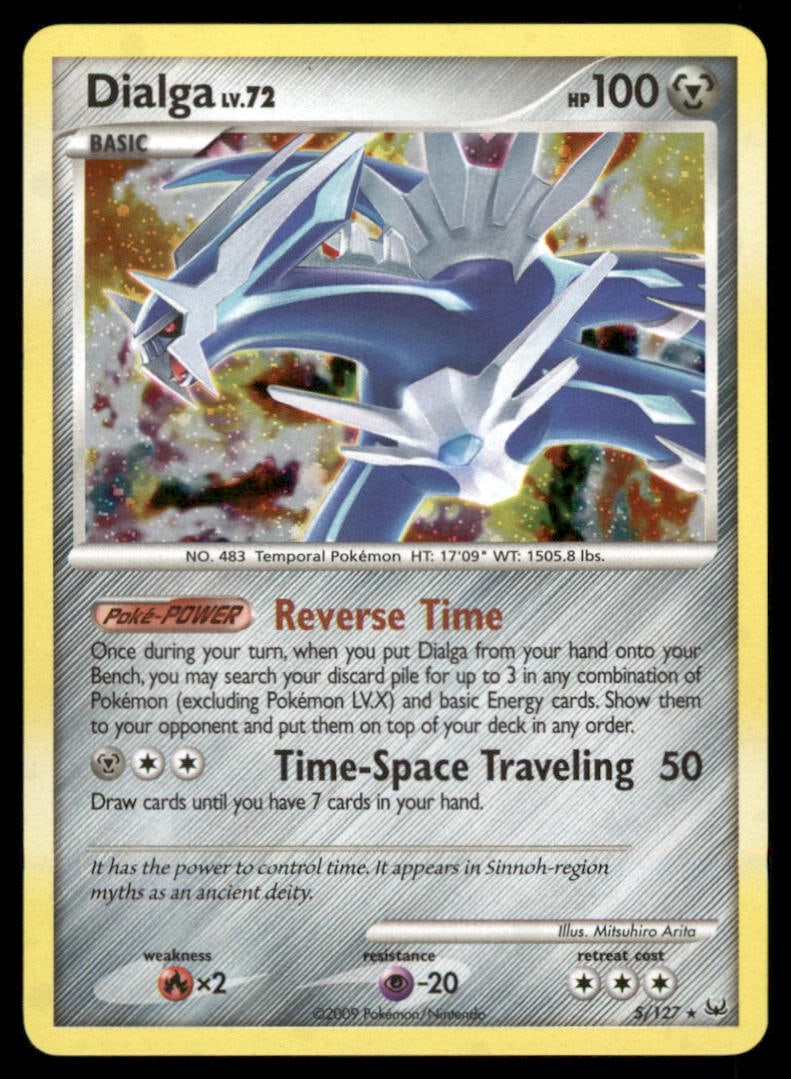 Dialga 5/127 Holo Platinum Pokemon Card Holo: We offer combined shipping on multiple items. Buyers may also arrange their own shipping. LiveShipping is a separate and independent option for shipping that is NOT a part of the auction house or thei