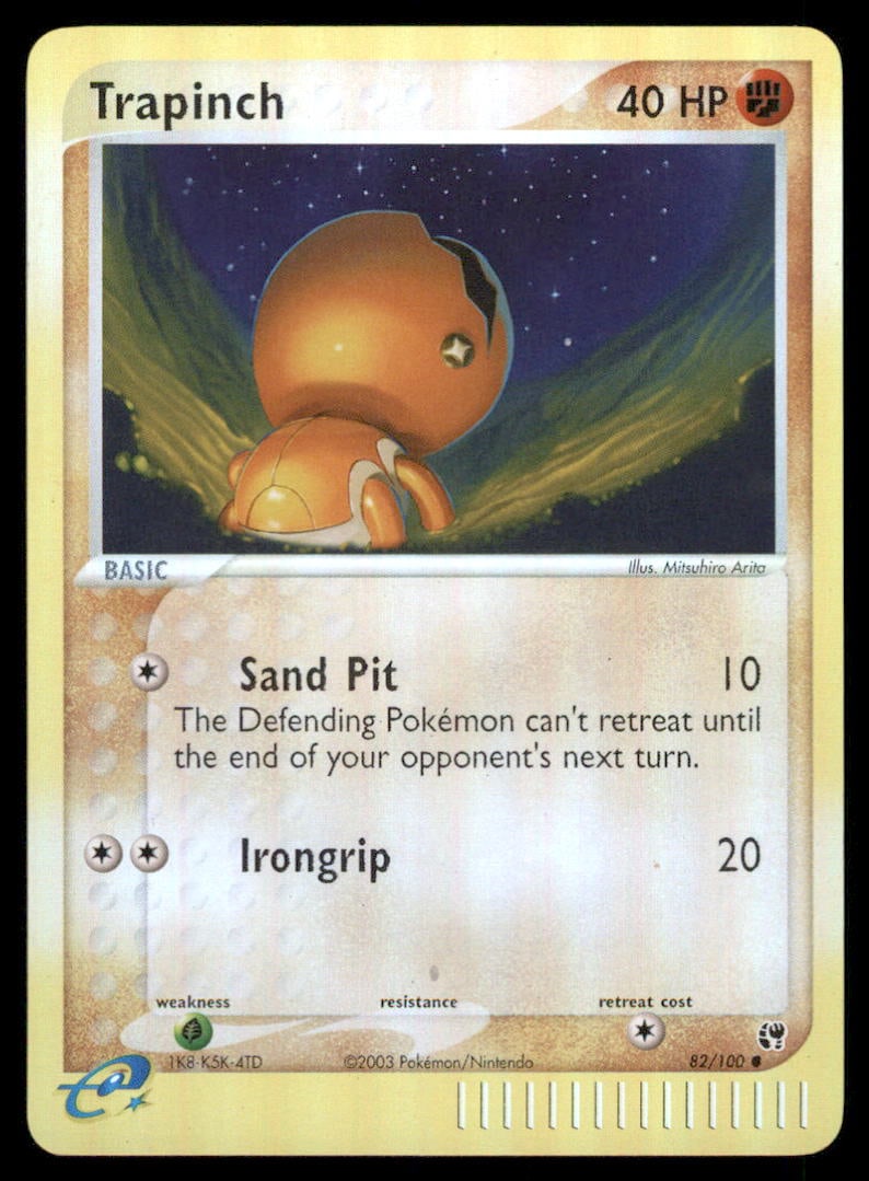 Trapinch 82/100 Sandstorm Pokemon Card Reverse Holo: We offer combined shipping on multiple items. Buyers may also arrange their own shipping. LiveShipping is a separate and independent option for shipping that is NOT a part of the auction house or thei