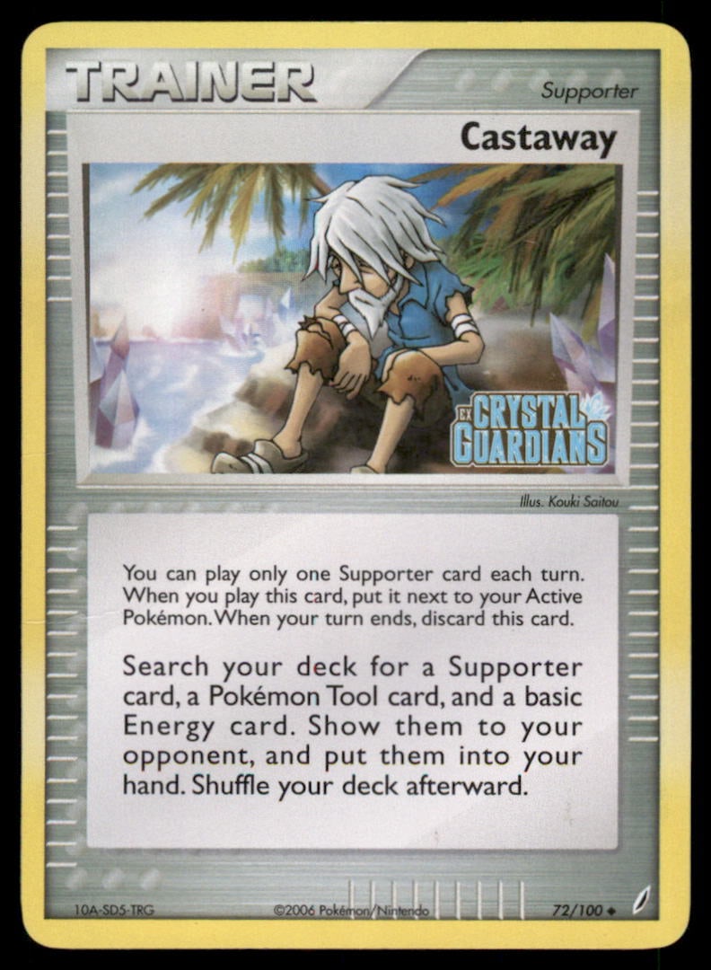 Castaway 72/100 Crystal Guardians Pokemon Card Reverse Holo: We offer combined shipping on multiple items. Buyers may also arrange their own shipping. LiveShipping is a separate and independent option for shipping that is NOT a part of the auction house or thei