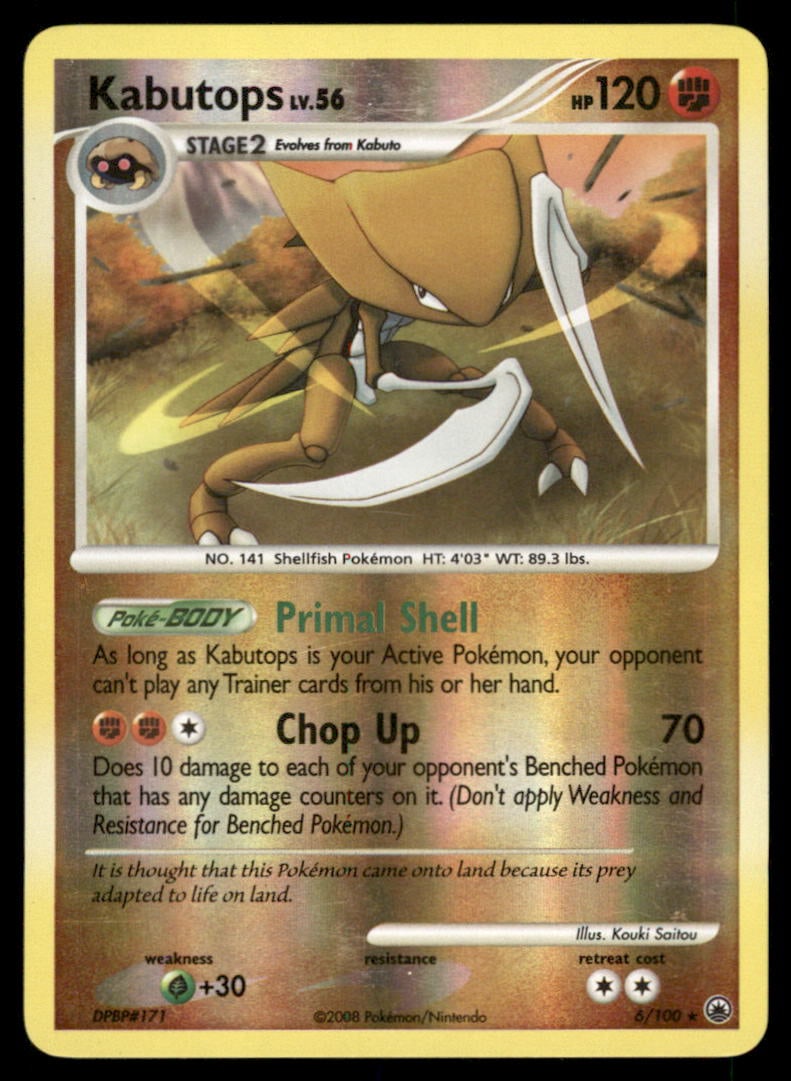 Kabutops 6/100 Holo Majestic Dawn Pokemon Card Reverse Holo (1 of 2)